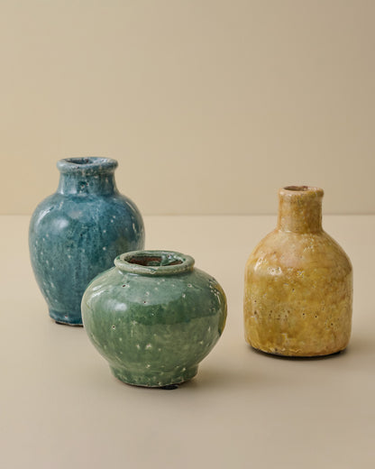 Serena Crackle Glaze Bud Vases