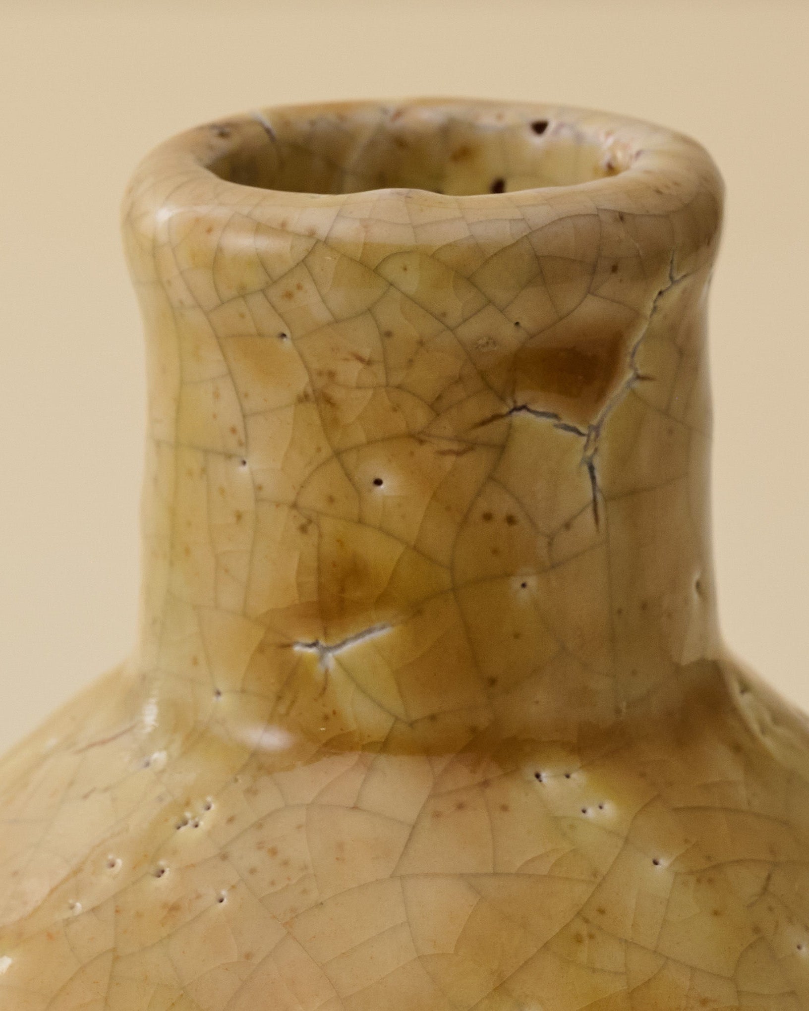 Bottle Serena Crackle Glaze Bud Vase up close