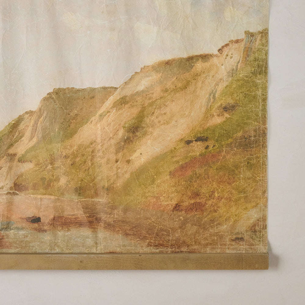 Vintage Serene Retreat Tapestry corner up close