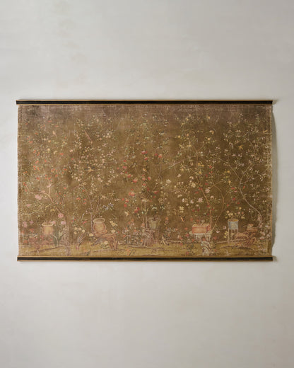 Oversized Scroll of Blooms Tapestry