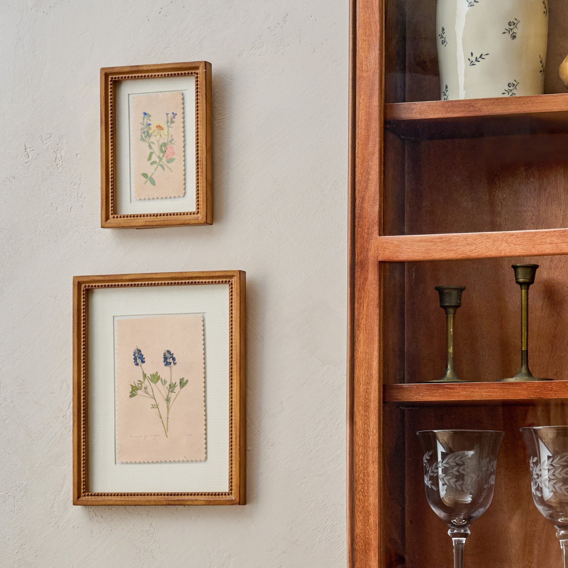 Amelia Oversized Display Cabinet with Glass Doors close up 