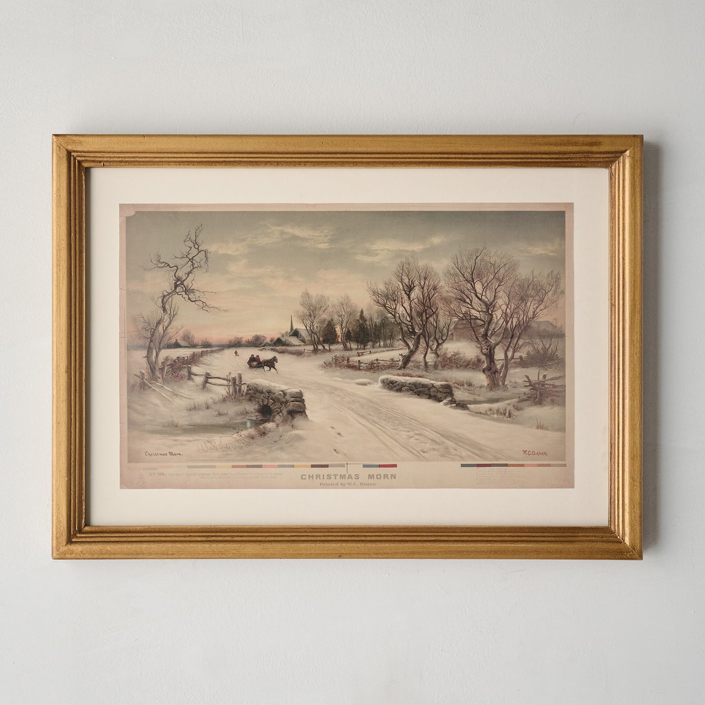 Vintage Christmas Morn Framed Print
