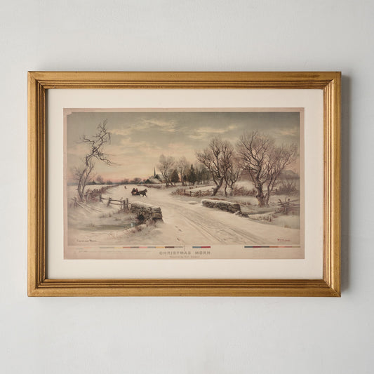Vintage Christmas Morn Framed Print