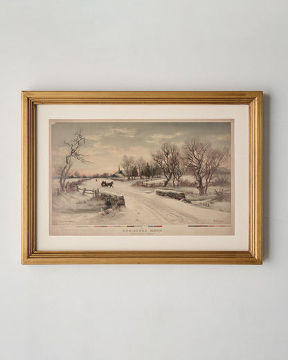 Vintage Christmas Morn Framed Print