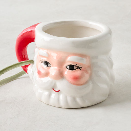 Vintage-Inspired Santa Mug Ornament