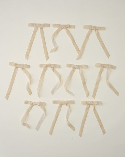 Velvet Bow Ornament Clip, Set of 10