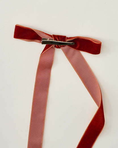 Velvet Bow Ornament Clip, Set of 10