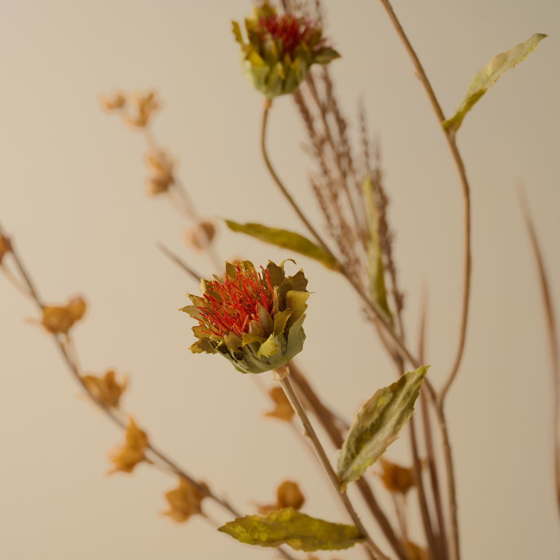 Autumnal Mixed Floral Bouquet in Copper up close