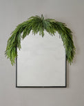Real Touch Norfolk Pine Mantel Swag - 72" on mirror 