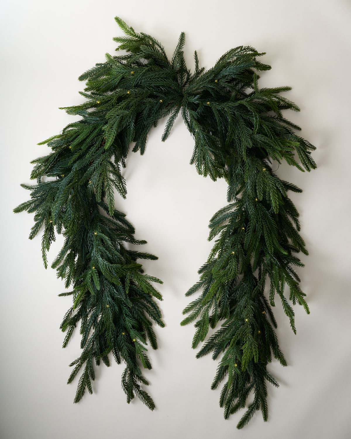 Real Touch Norfolk Pine Pre-Lit Mantel Swag - 72"