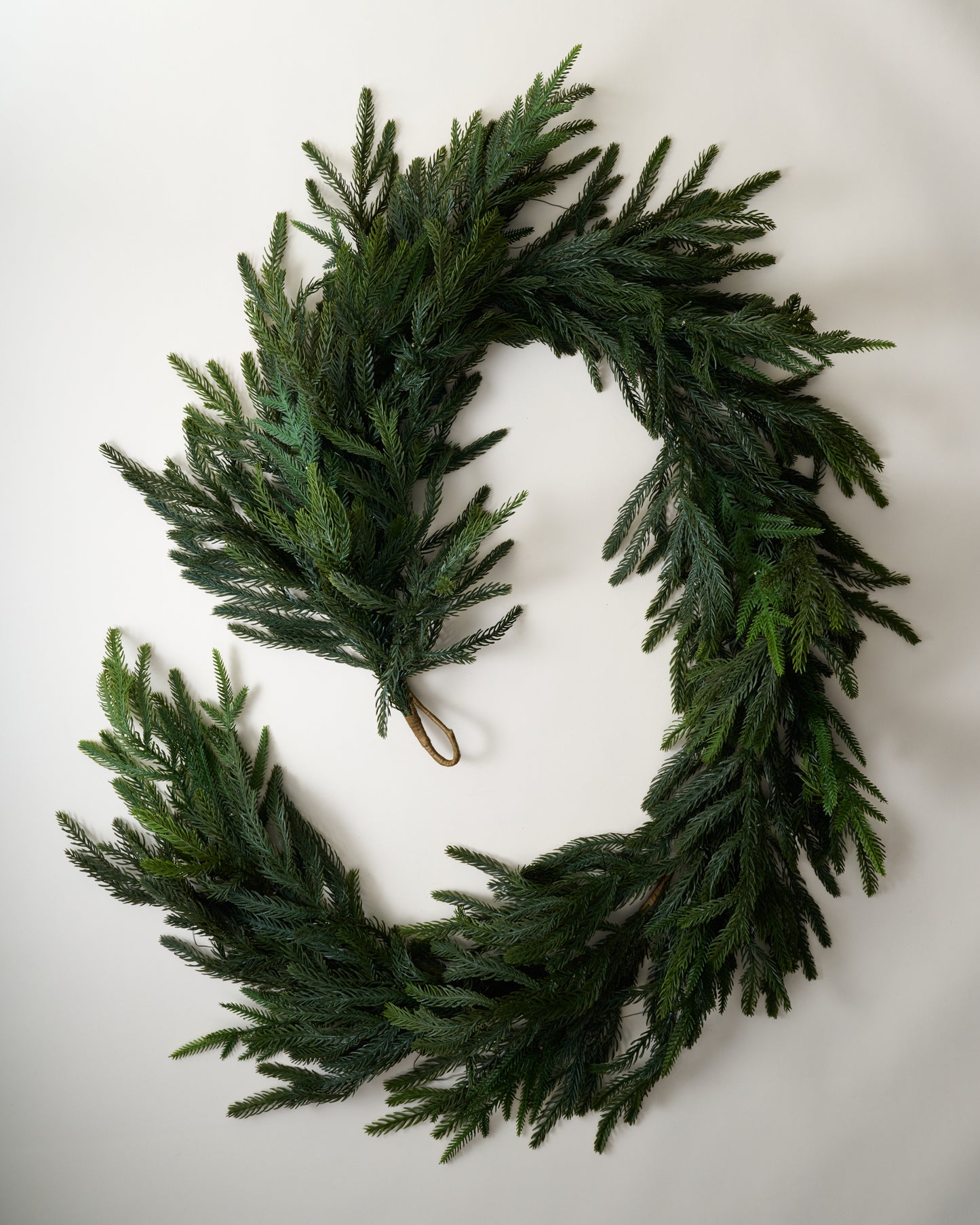 Real Touch Norfolk Pine Pre-Lit Garland - 72" lights off