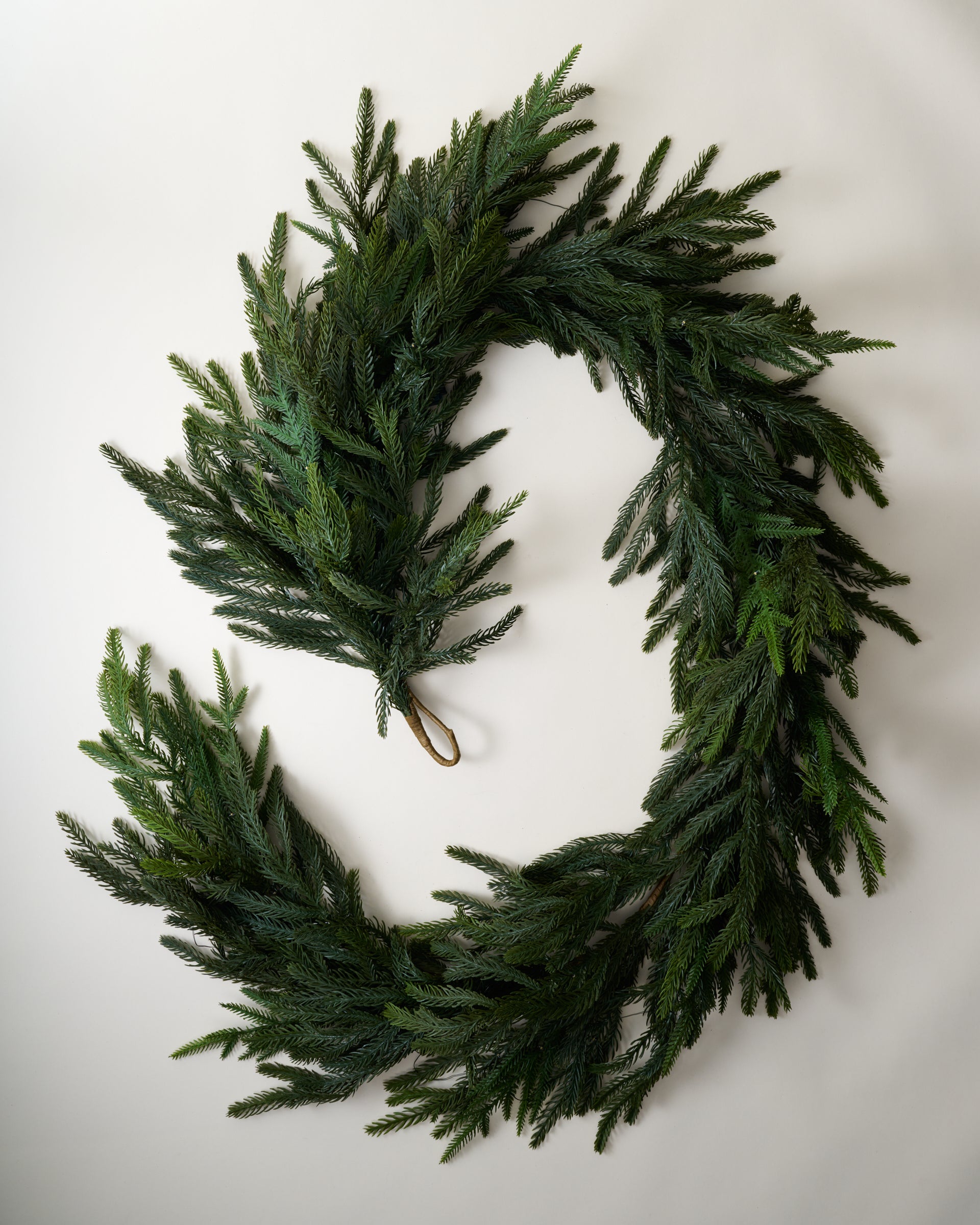Real Touch Norfolk Pine Pre-Lit Garland - 72" lights off