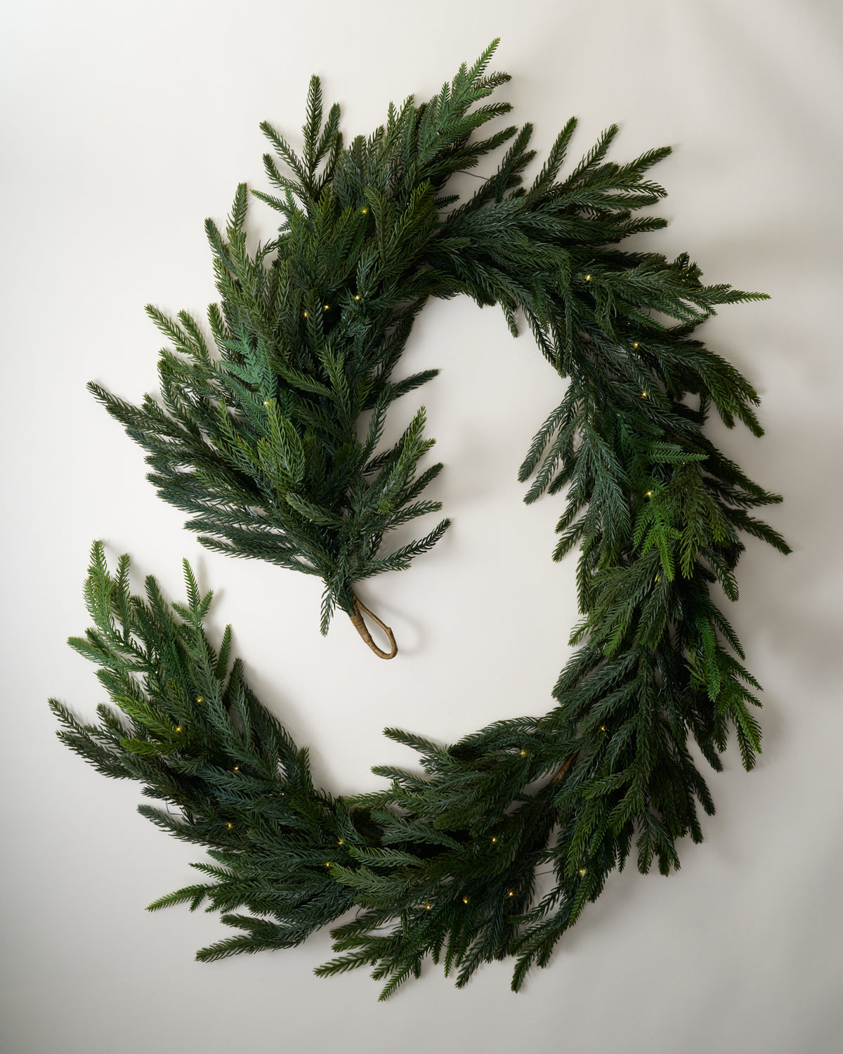 Real Touch Norfolk Pine Pre-Lit Garland - 72"