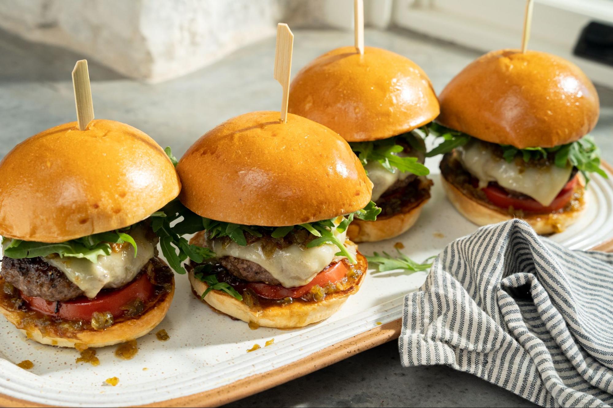 Gaines Brother Burgers with Drip Jam