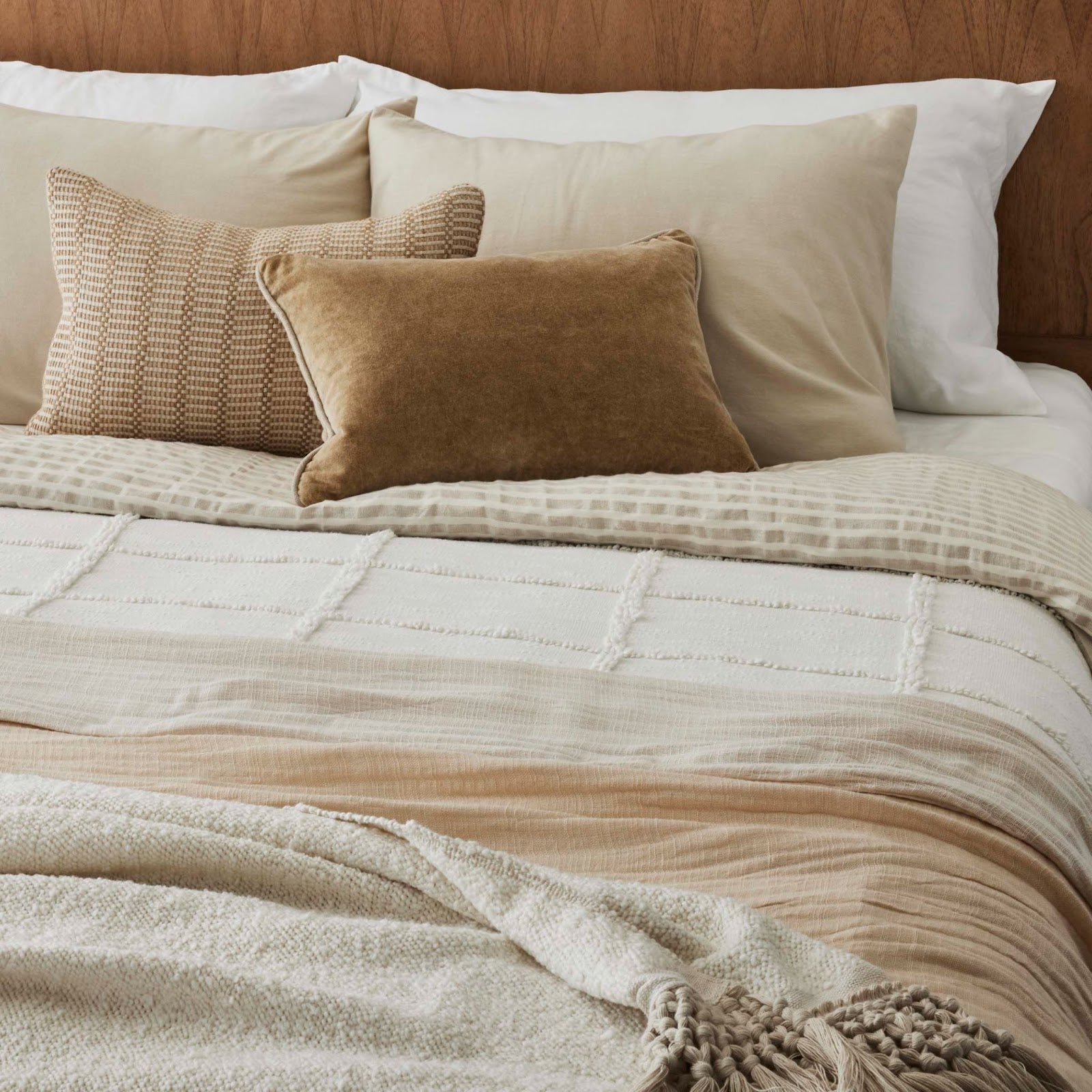 Magnolia's Optic White Textured Cotton Coverlet