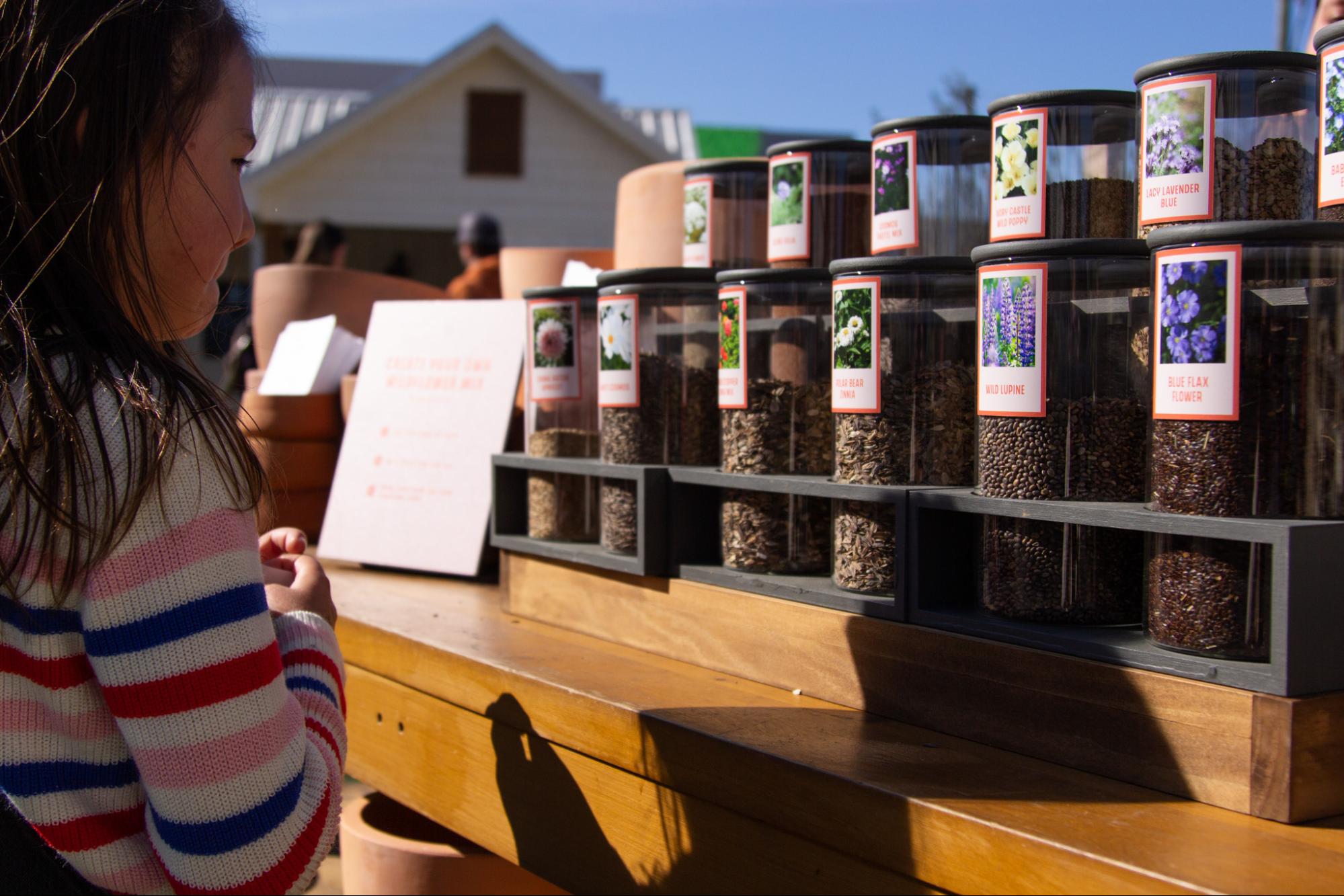 A seed bar at the Magnolia Silos in Waco, Texas.