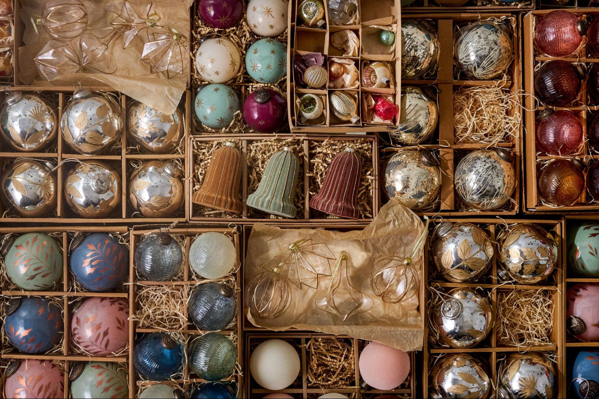Curated box of ornaments