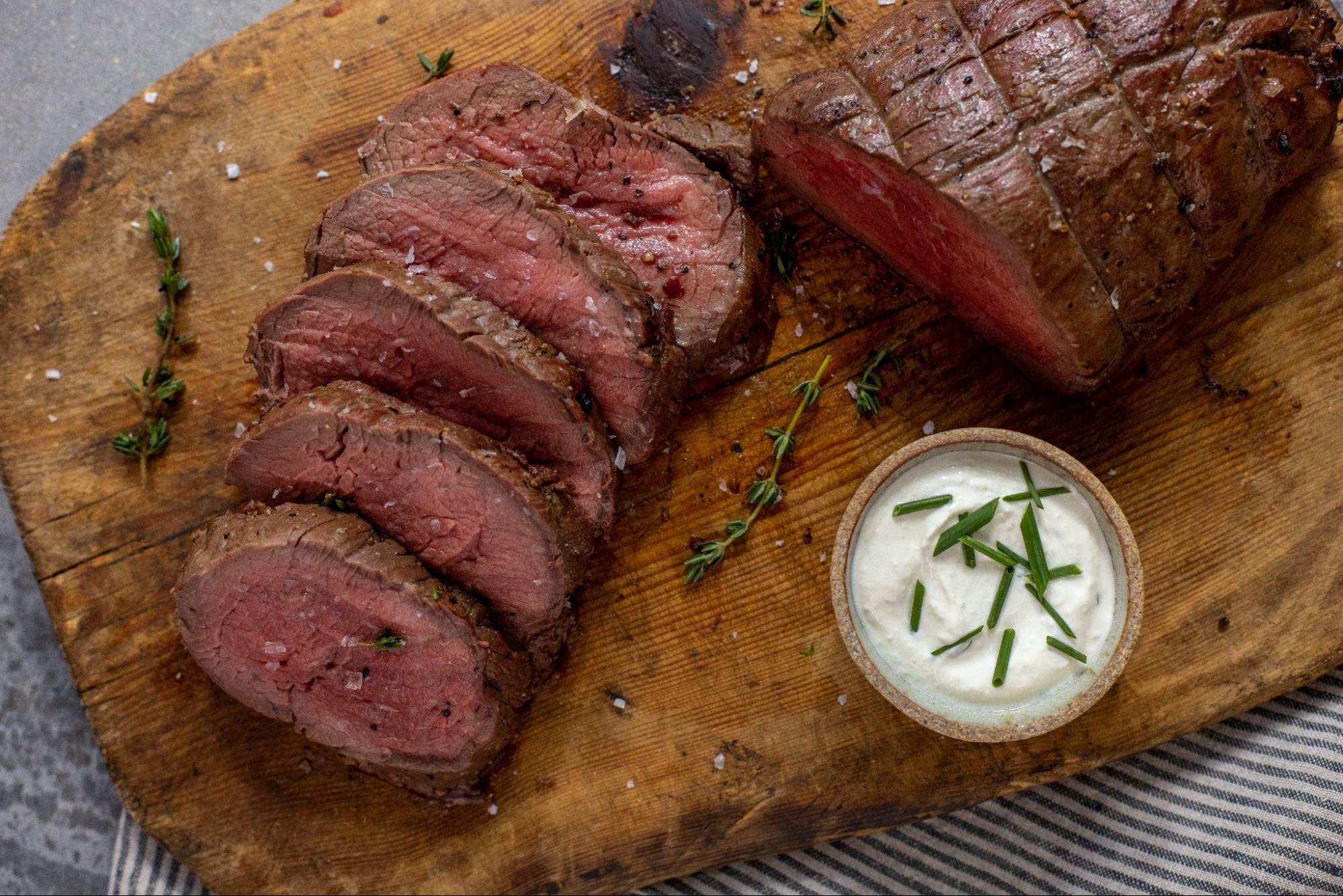 Beef Tenderloin with Horseradish Sour Cream