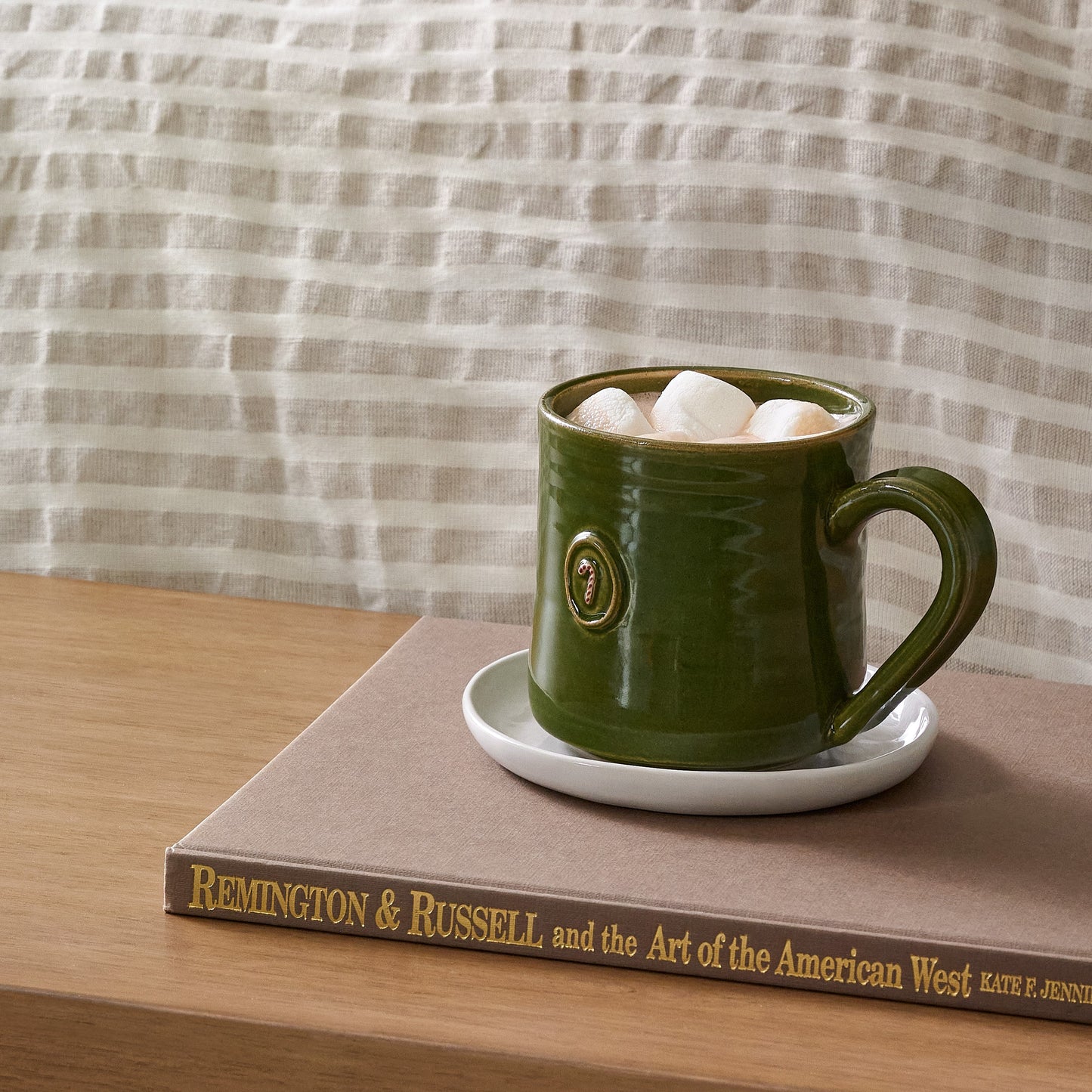 Black Oak Artisan Candy Cane Green Mug