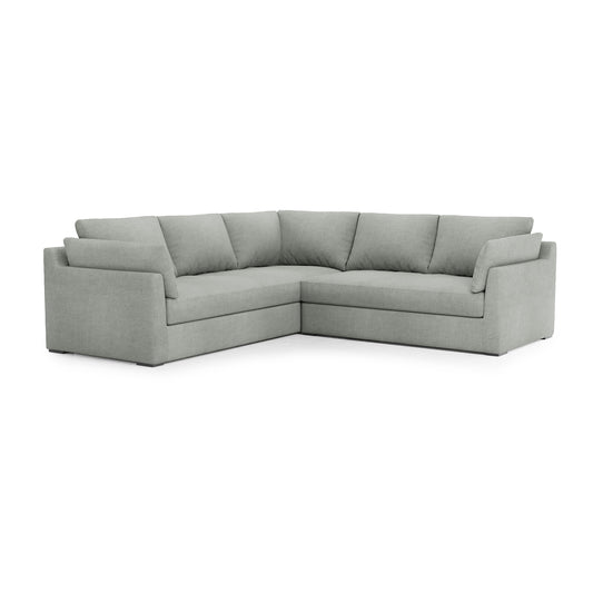Serene Sectional dove grey linen left corner