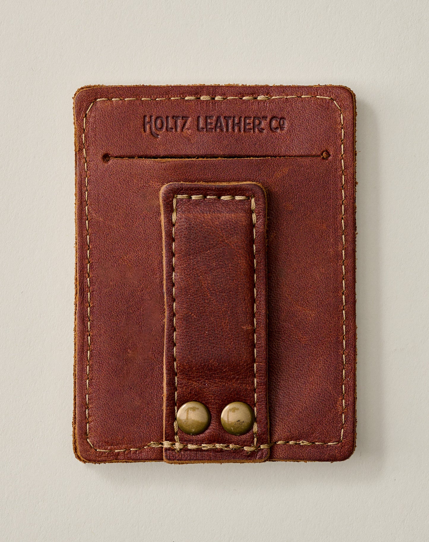 The Levi Fine Leather Horizontal Magnetic Money Clip Wallet