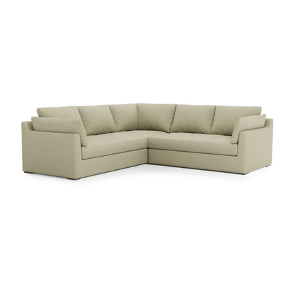 Serene Sectional khaki linen left corner