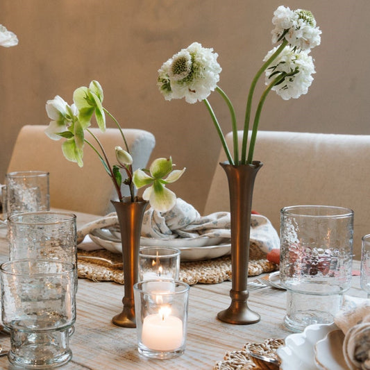 Flannery Scalloped Brass Bud Vase