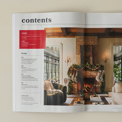 Magnolia 2025 Winter Journal Table of Contents close up