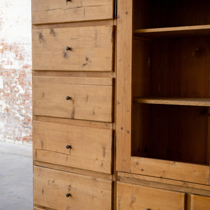 Vintage Danish Pine Cabinet close up