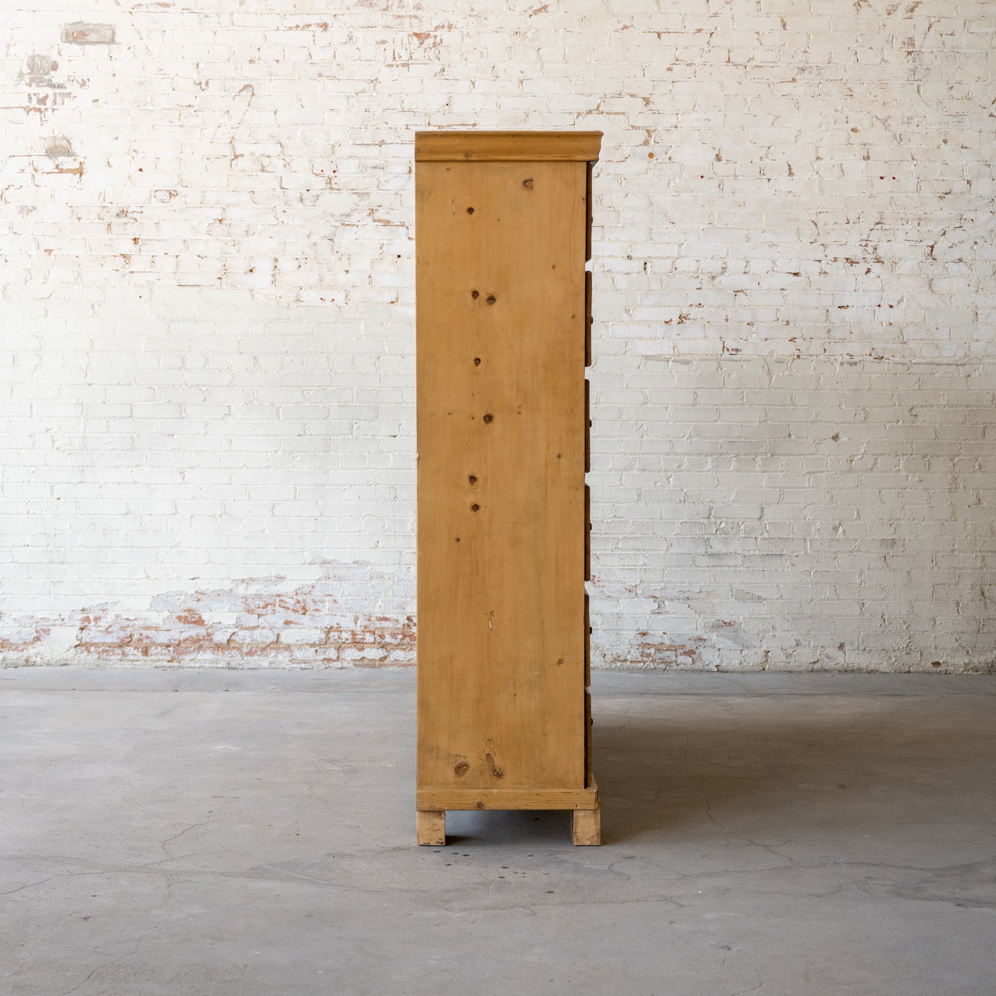 Vintage Danish Pine Cabinet side view