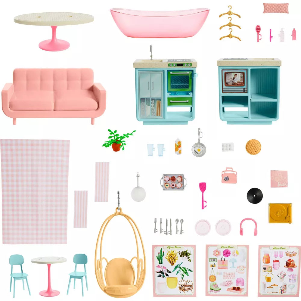 Barbie® Hearth and Hand Townhouse by Joanna Gaines all included products