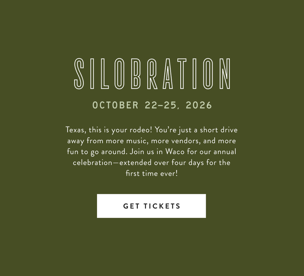 Silobration. October 22-25, 2026. Texas, this is your rodeo! You're just a short drive away from more music, more vendors, and more fun to go around. Join us in Waco for our annual celebration - extended over four days for the first time ever! Get tickets.