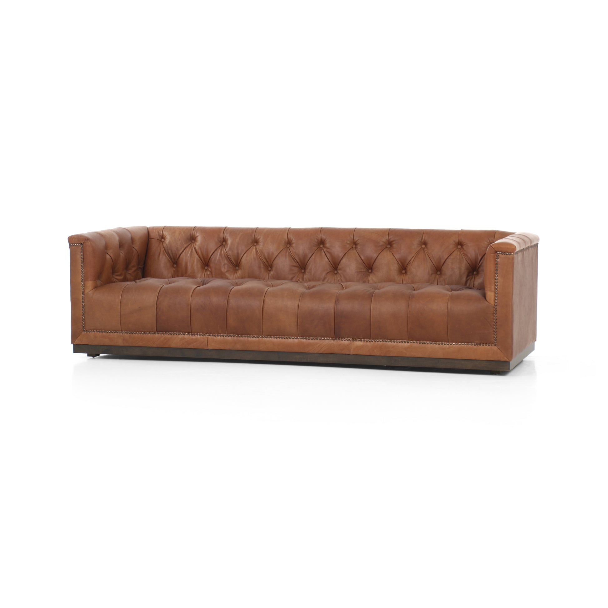 Arlo Leather Sofa front angled view