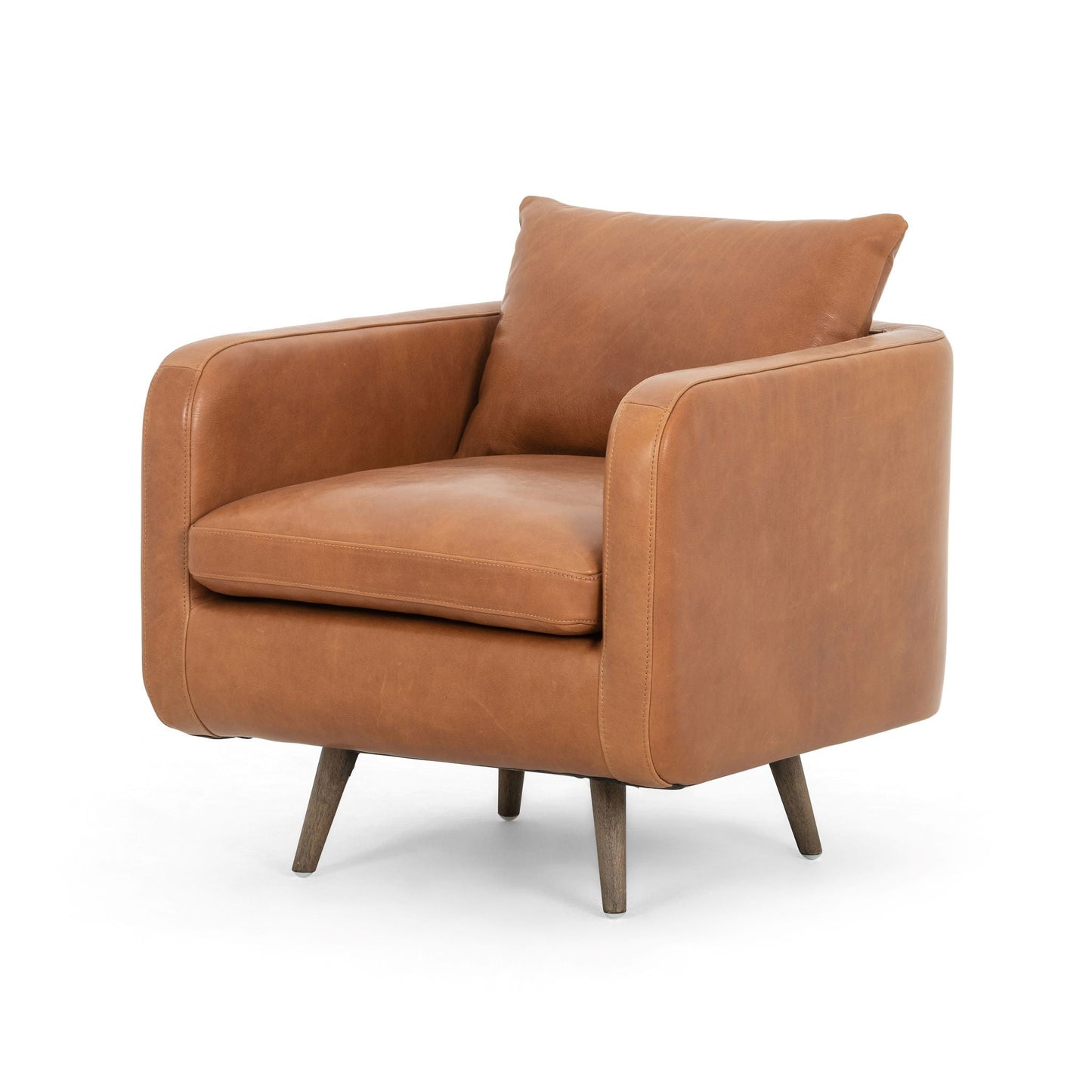 rosetta leather swivel arm chair for magnolia