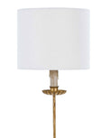 Clove Table Lamp with natural linen shade close up