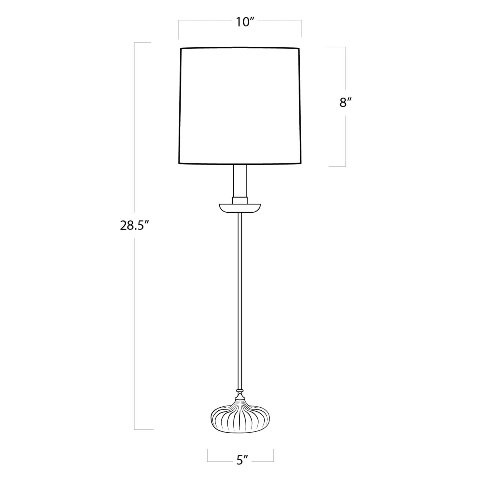 Clove Table Lamp dimensions