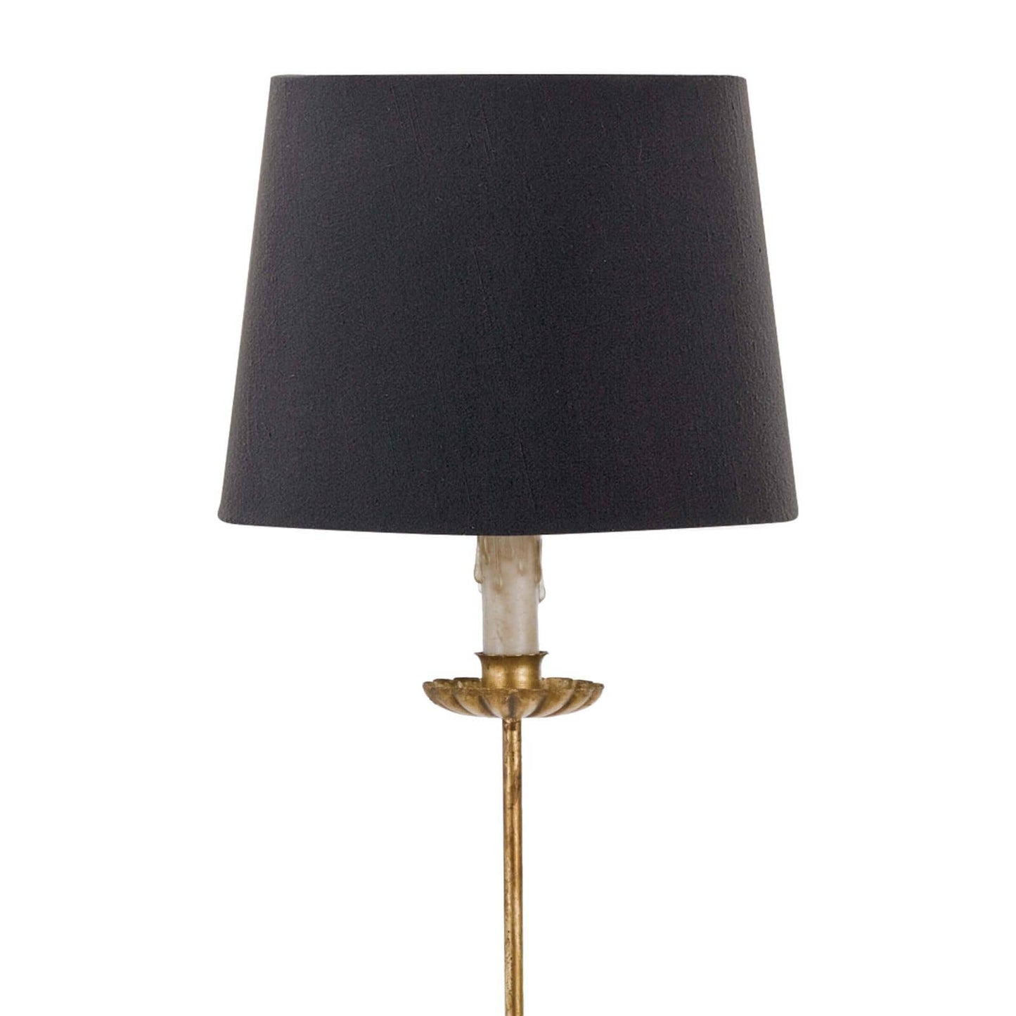 Clove Table Lamp with black shade close up