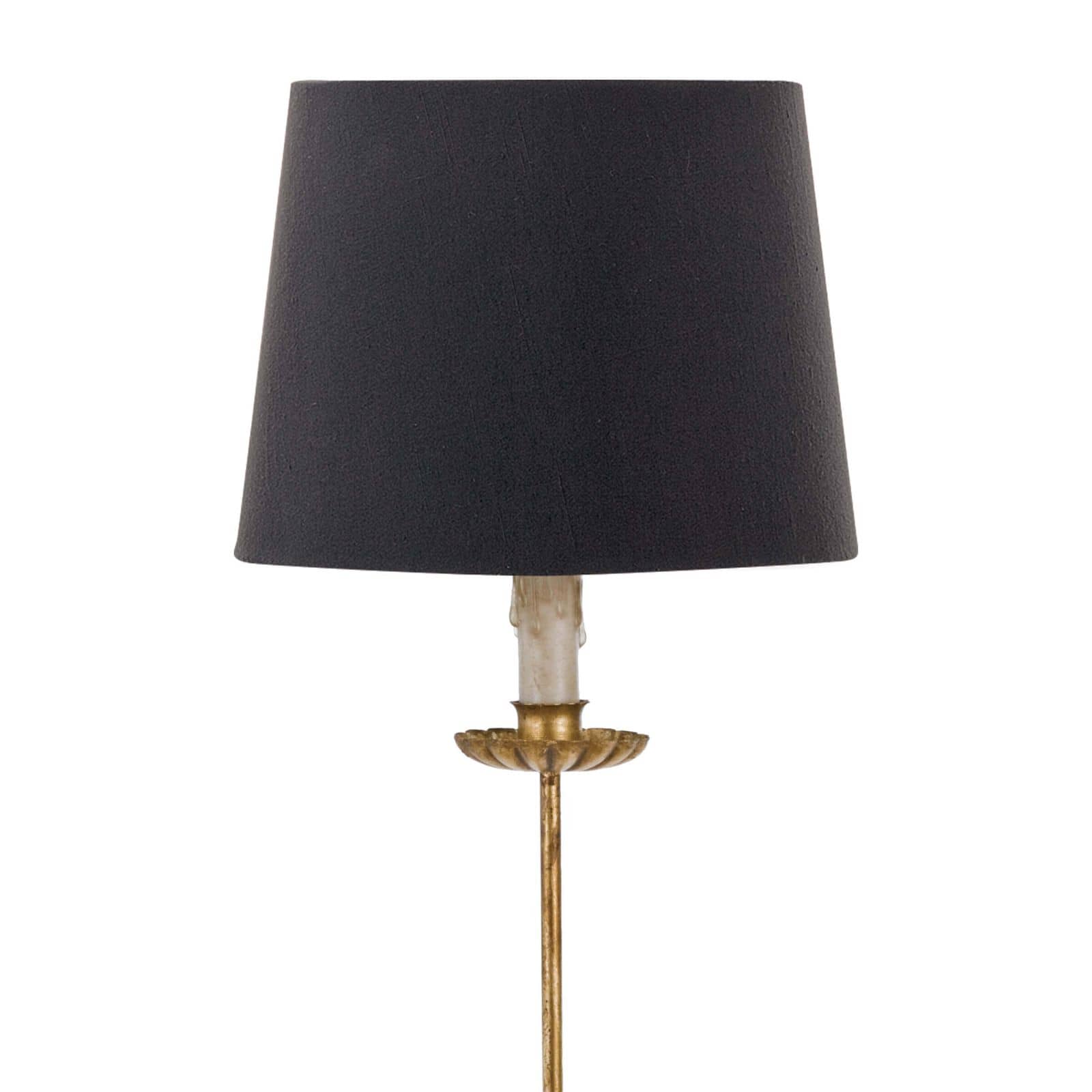 Clove Table Lamp with black shade close up