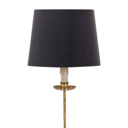 Clove Table Lamp with black shade close up