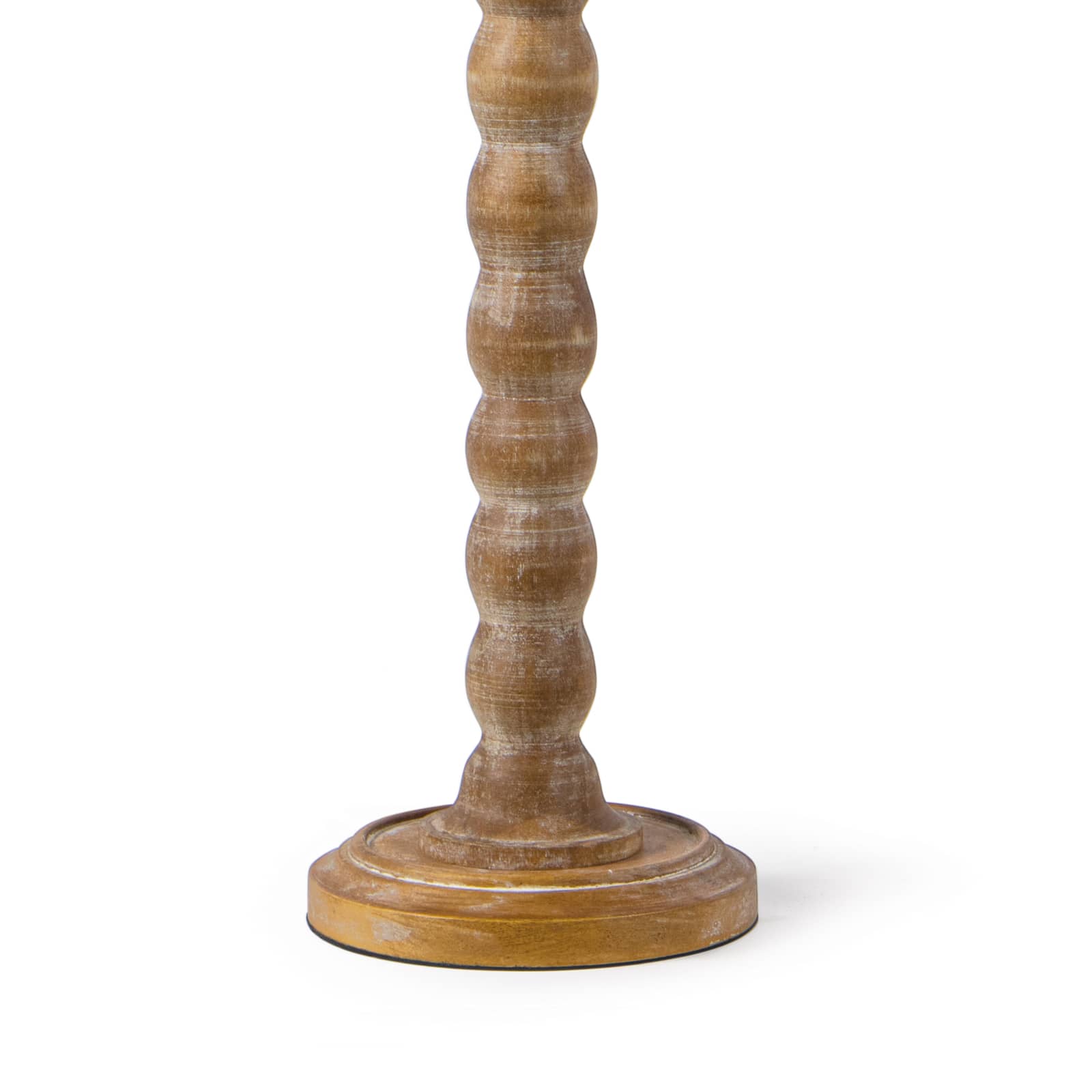 Hughes Birch Wood Table Lamp close up of birch rounded base