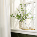 Green Leaf Branch in green and white distressed vase