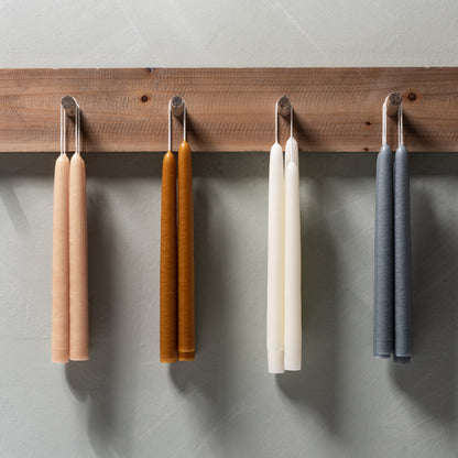 hand dipped spun finish taper candles