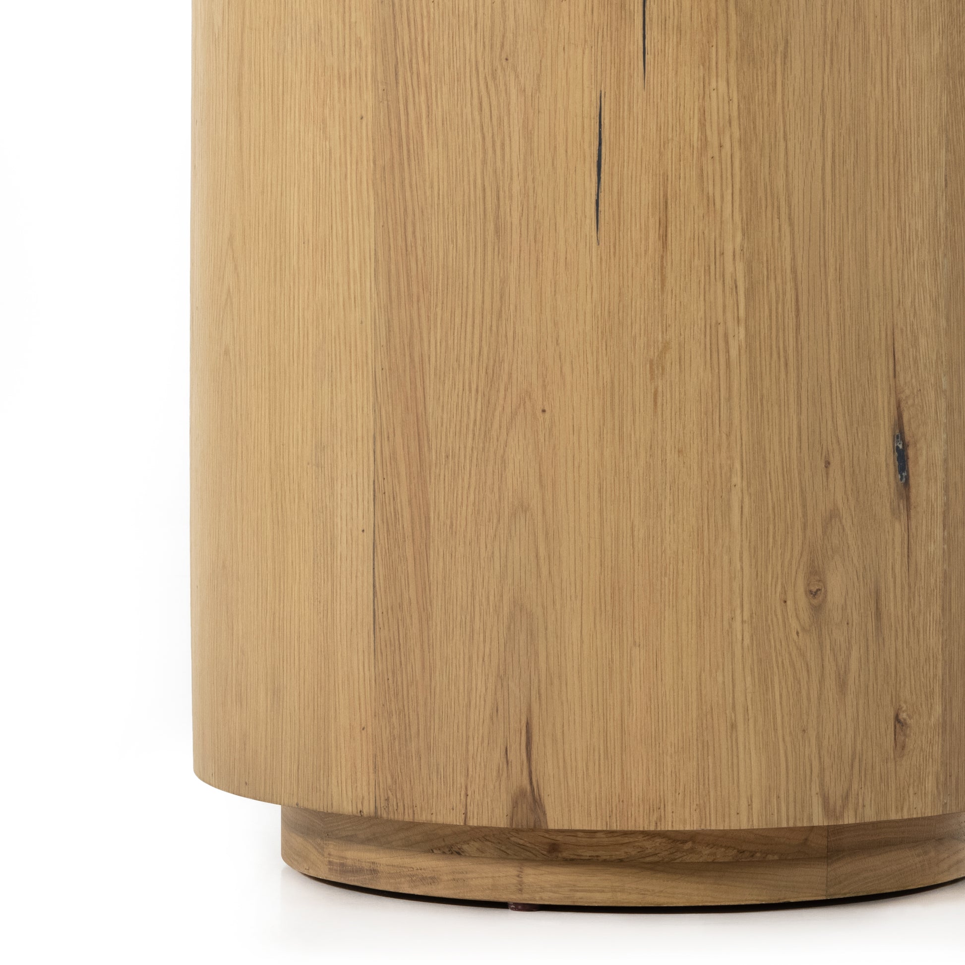 asher round oak veneer side table exclusive to magnolia