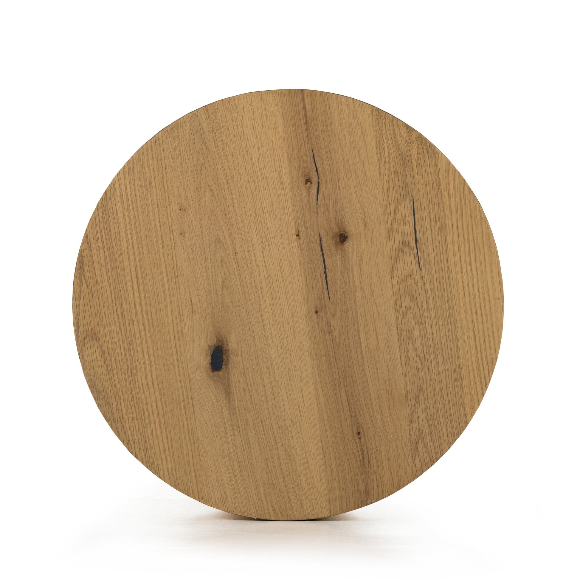 asher round oak veneer side table exclusive to magnolia