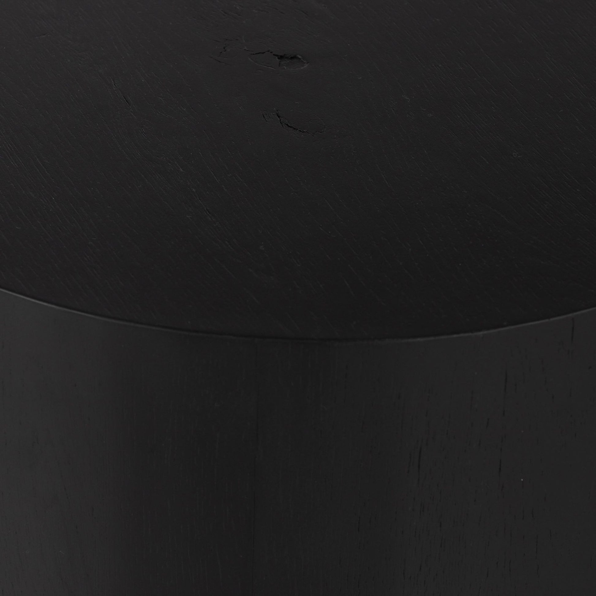 asher side table in black close up of table edge