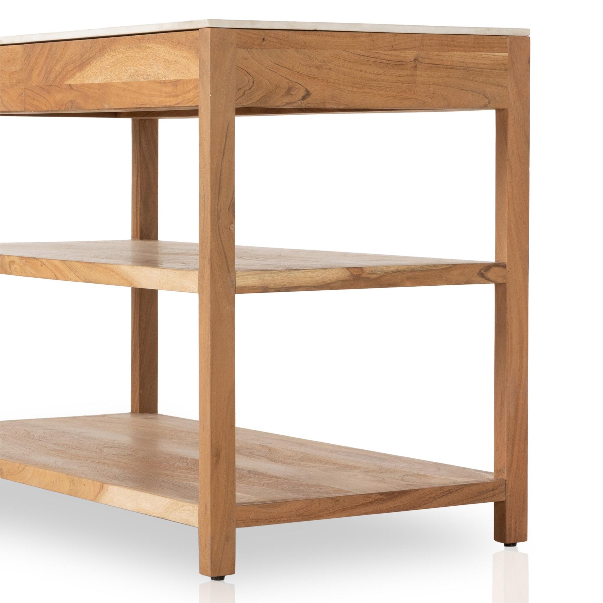 Frasier Small Kitchen Island close up side view angled