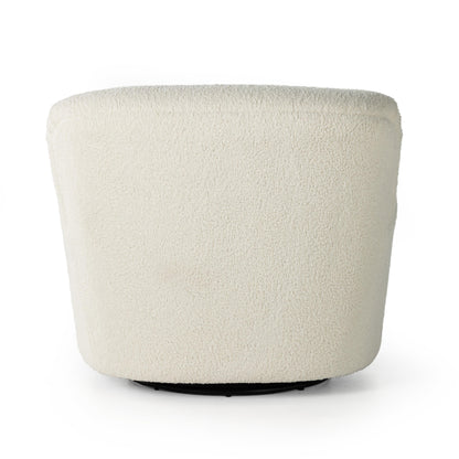 Ruby Swivel Chair in Almond back view