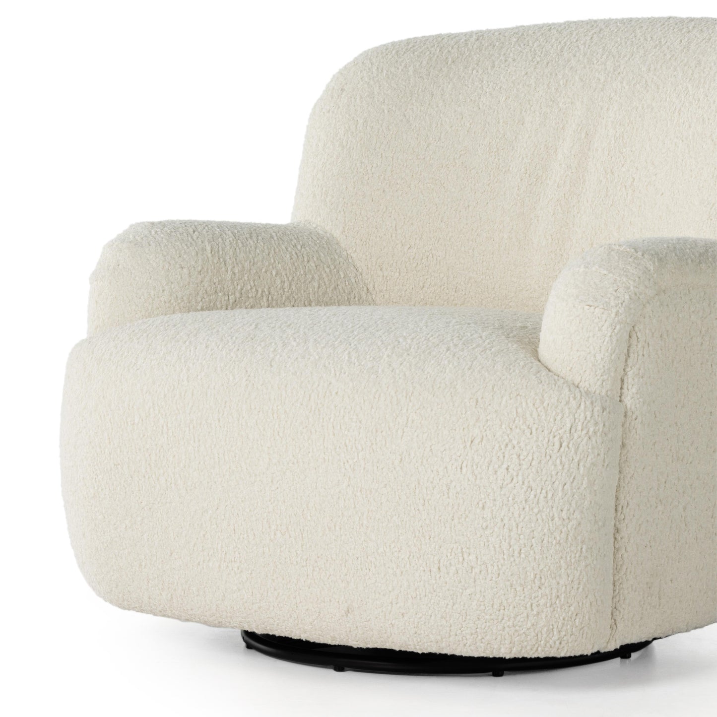 Ruby Swivel Chair in Almond close up