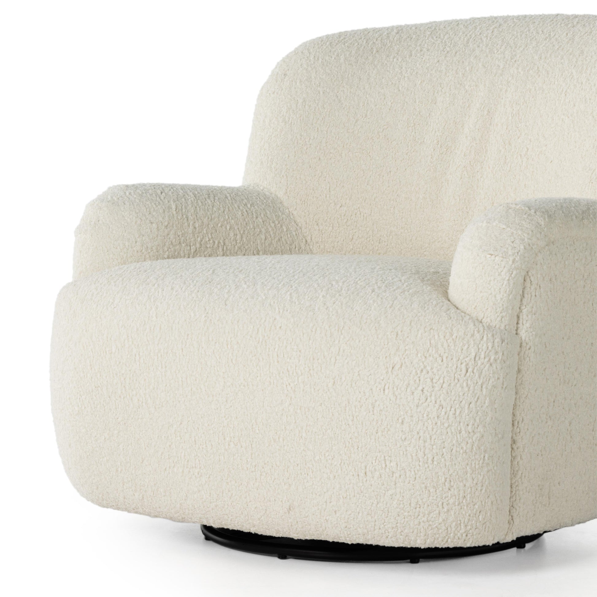 Ruby Swivel Chair in Almond close up