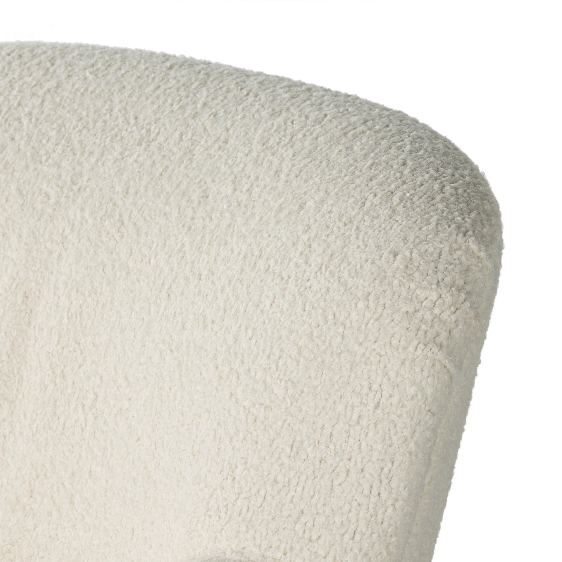 Ruby Swivel Chair in Almond close up of back rest